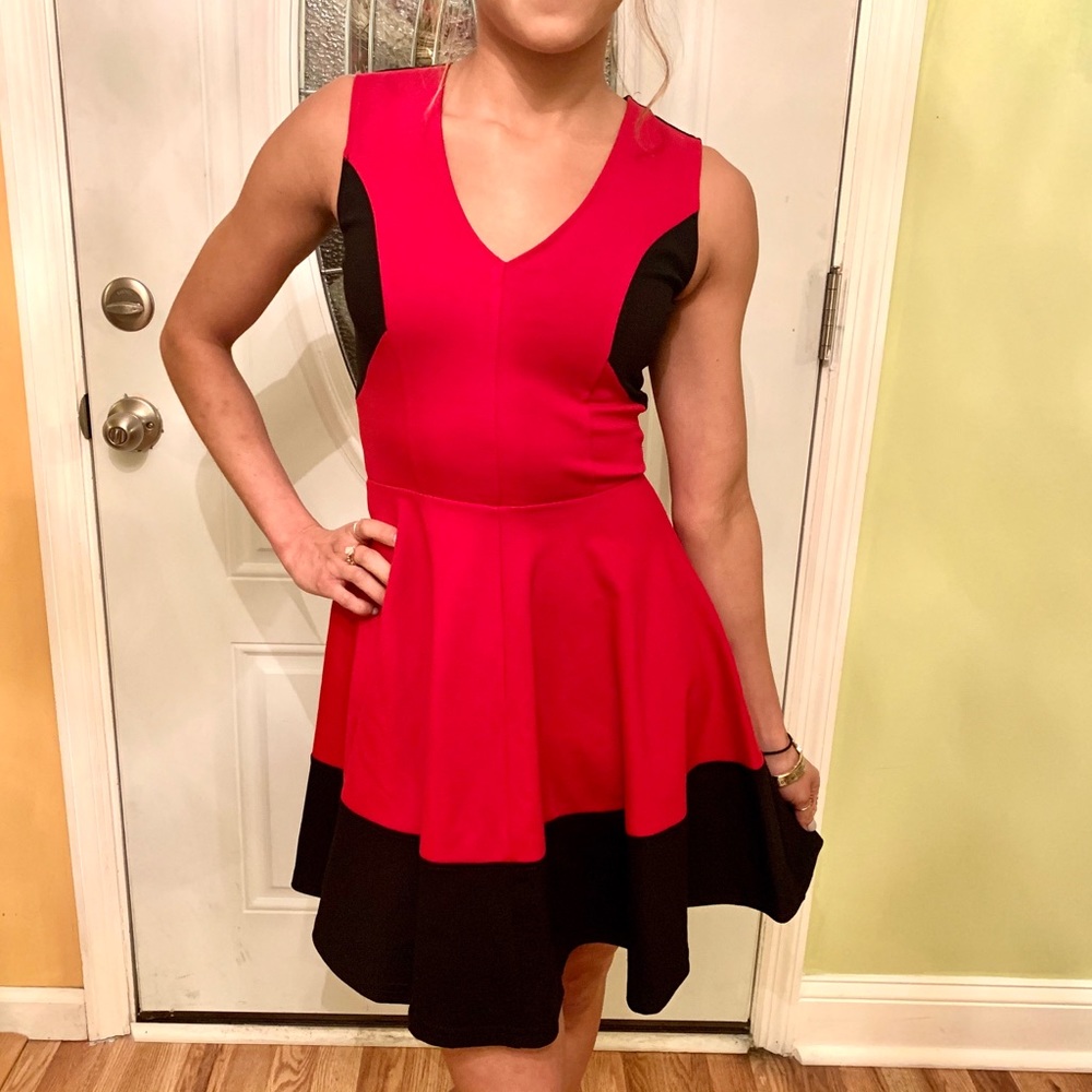 Aqua - Black & Red Dress